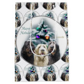 Labradoodle Trio Kerstmis Medium Cadeauzakje (Achterkant)