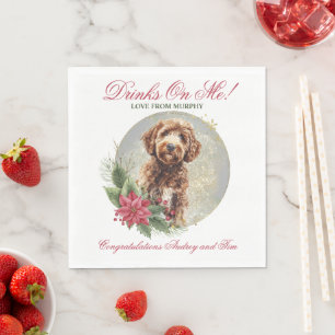 Labradoodle Trouwservetten Met Honden Foto Servet