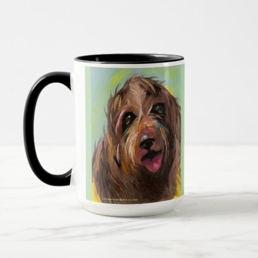 Labradoodle | Tweekleurige mok, 0,45 l Mok (Links)