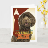 Labradoodle Vaderdag Kaart (Gele Bloem)