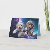 Labradoodle Valentine Card Feestdagen Kaart (Achterkant)