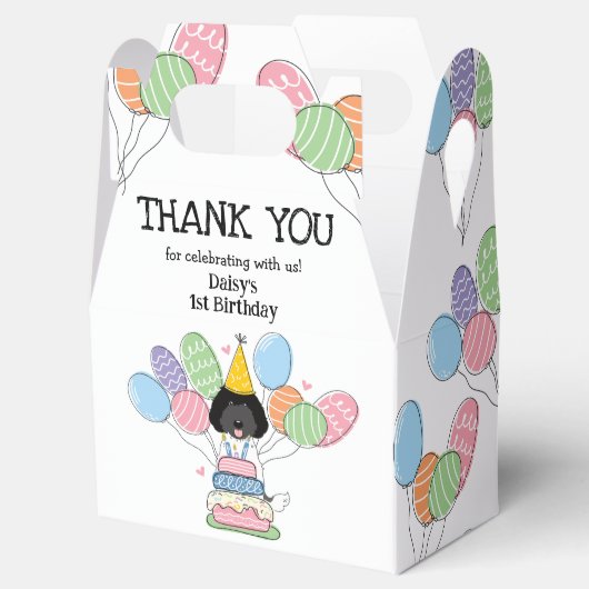 Labradoodle Verjaardag Bedankt Favoriet Box Bedankdoosjes (Geopend)