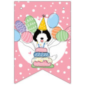 Labradoodle Verjaardagsfeestje Bunting Vlaggen Vlaggetjes (Eerste vlag)