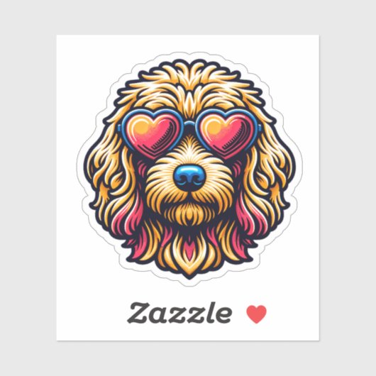Labradoodle Vinyl Dog Sticker (Vel)