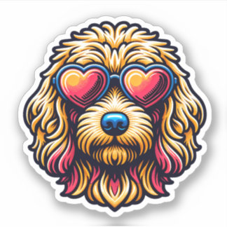 Labradoodle Vinyl Dog Sticker