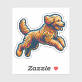 Labradoodle Vinyl Dog Sticker (Vel)