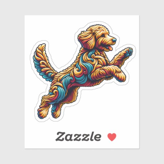 Labradoodle Vinyl Dog Sticker (Vel)