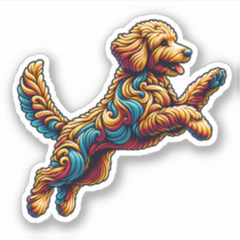 Labradoodle Vinyl Dog Sticker