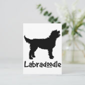 Labradoodle w/ Cool Text Briefkaart (Staand voorkant)