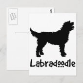 Labradoodle w/ Cool Text Briefkaart (Voorkant / Achterkant)
