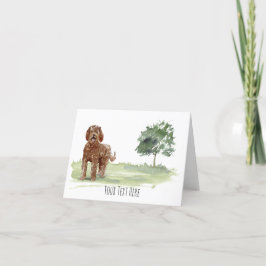 Labradoodle Wenskaart Gepersonaliseerd Bedankkaart