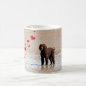 Labradoodle Zwart met hartjes Koffie Mok (Center)