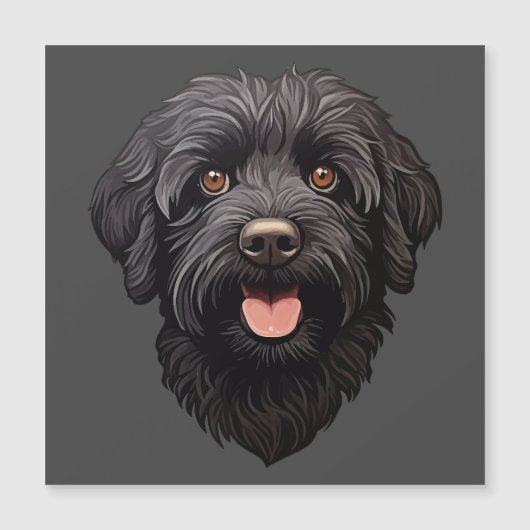Labradoodle Zwarte Hond (Voorkant)