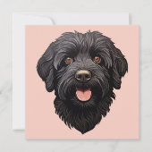 Labradoodle Zwarte Hond (Voorkant)