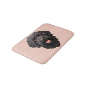 Labradoodle Zwarte Hond Badmat (Gekanteld)