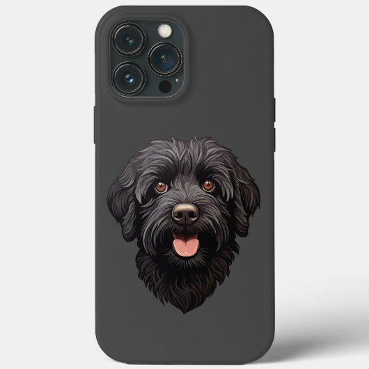Labradoodle Zwarte Hond Case-Mate iPhone Case (Achterkant)