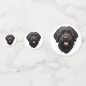 Labradoodle Zwarte Hond Confetti (Voorkanten)