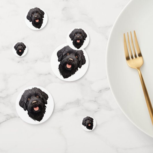 Labradoodle Zwarte Hond Confetti (Groep)
