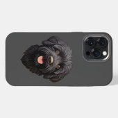 Labradoodle Zwarte Hond iPhone Hoesje (Achterkant horizontaal)