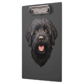 Labradoodle Zwarte Hond Klembord (Links)