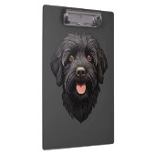 Labradoodle Zwarte Hond Klembord (Rechts)