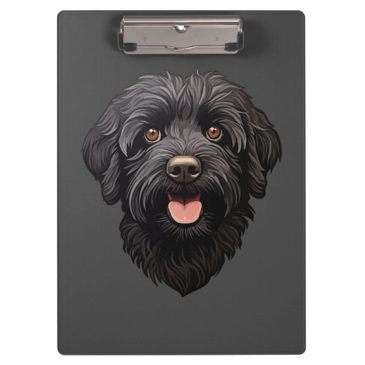 Labradoodle Zwarte Hond Klembord (Voorkant)