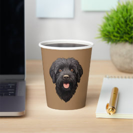 Labradoodle Zwarte Hond Papieren Bekers