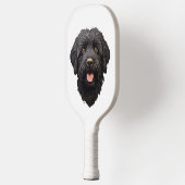 Labradoodle Zwarte Hond Pickleball Paddle (Links)