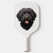 Labradoodle Zwarte Hond Pickleball Paddle (Achterkant)