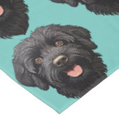 Labradoodle Zwarte Hond Tafelkleed (Gekanteld)