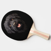 Labradoodle Zwarte Hond Tafeltennisbatje (Zijkant)