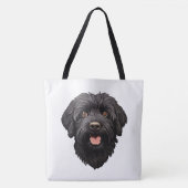 Labradoodle Zwarte Hond Tote Bag (Voorkant)