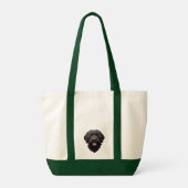 Labradoodle Zwarte Hond Tote Bag (Achterkant)