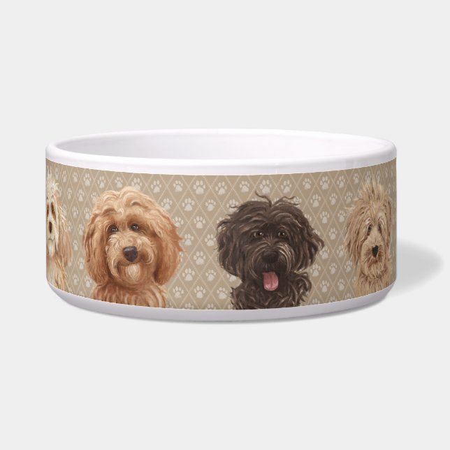 ©LabraDoodleFriends Labradoodle Bowl Brown Voerbakje (Rechts)