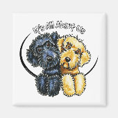 Labradoodles Black Yellow IAAU Magneet (Voorkant)