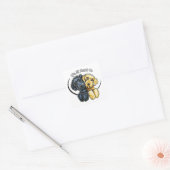 Labradoodles Black Yellow IAAU Vierkante Sticker (Envelop)