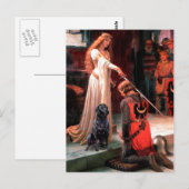 Labrador 4 (zwart) - De colade Briefkaart (Voorkant / Achterkant)