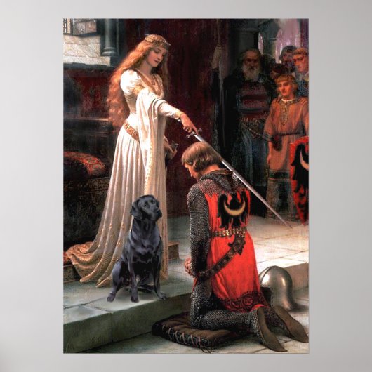 Labrador 4 (zwart) - De Erkentelijkheid Poster (Voorkant)