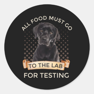 Labrador Alle voedsel moet naar het lab gaan om te Ronde Sticker