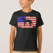 Labrador American Flag Hondenliefhebber Retriever  T-shirt (Voorkant)