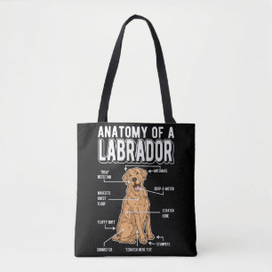 Labrador Anatomy Funny Dog Tote Bag