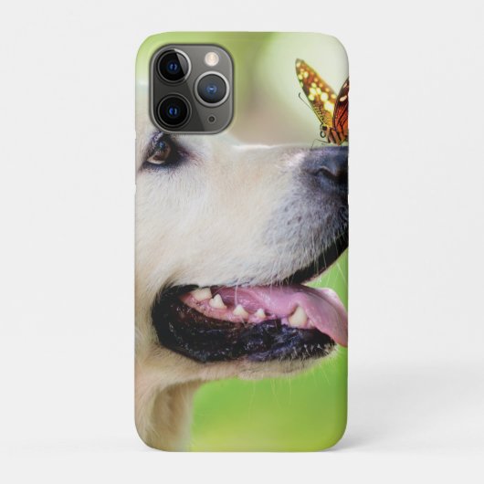 Labrador And Butterfly Throw Pillow Case-Mate iPhone Case (Achterkant)