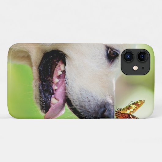 Labrador And Butterfly Throw Pillow Case-Mate iPhone Case (Achterkant (horizontaal))