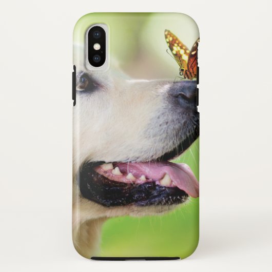 Labrador And Butterfly Throw Pillow Case-Mate iPhone Case (Achterkant)