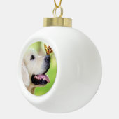 Labrador And Butterfly Throw Pillow Keramische Bal Ornament (Rechts)