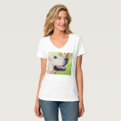 Labrador And Butterfly Throw Pillow T-shirt (Voorkant volledig)