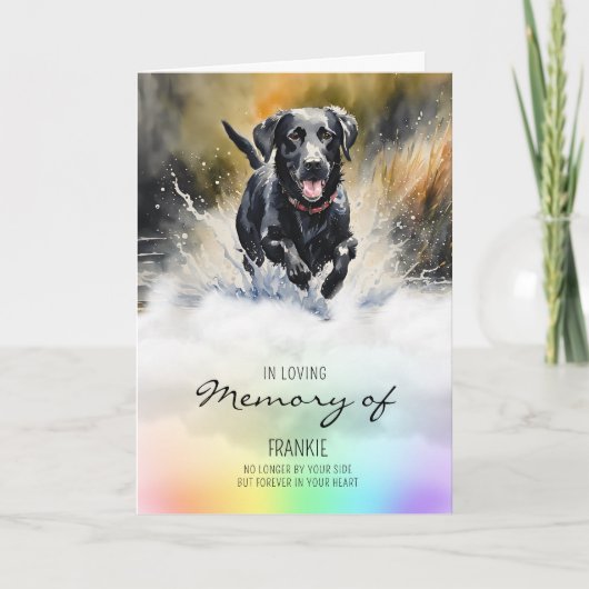 Labrador aquarel hond verlies sympathie kaart (Voorkant)