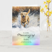 Labrador aquarel hond verlies sympathie kaart (Gele Bloem)