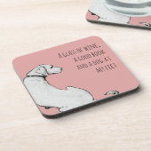 Labrador Art Dog Mam Citaat Roze Bier Onderzetter (Linkerzijde)