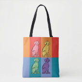 Labrador Art-kleurenblokken Tote Bag (Voorkant)